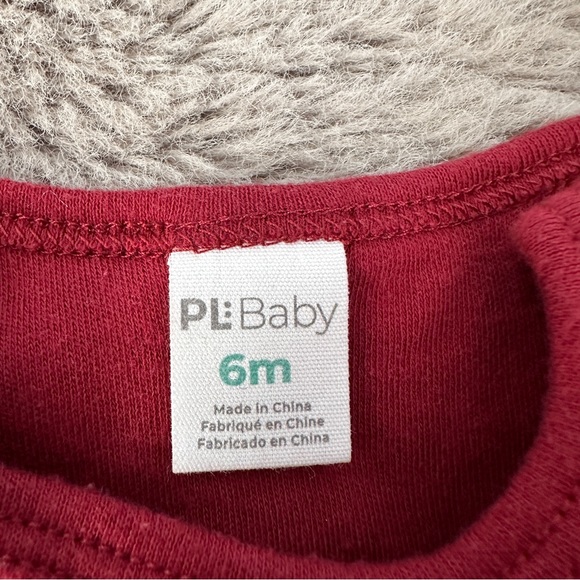 2 piece burgundy and cream baby girl outfit. 6 months - PL:  Baby - Picture 6 of 8